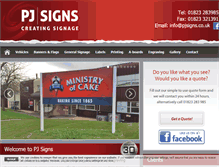 Tablet Screenshot of pjsigns.co.uk